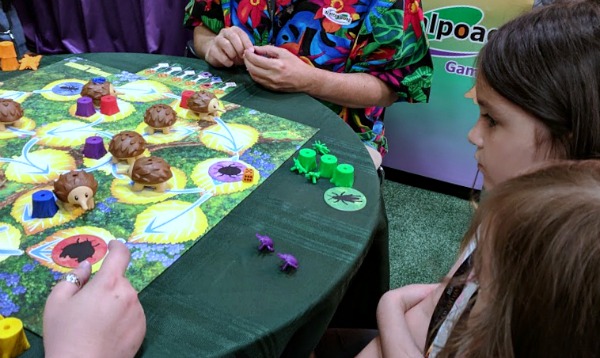 Echidna Shuffle Board Game Demo at Origins Game Fair