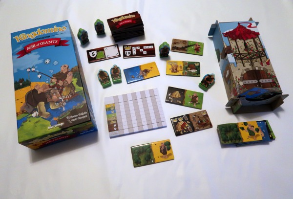 Kingdomino Age of Giants game components