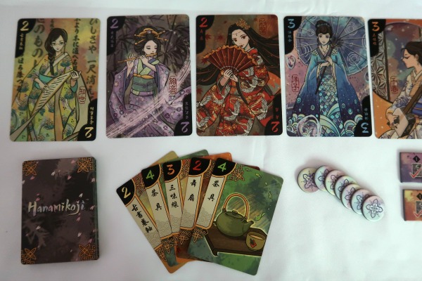 Geisha cards in the Hanamikoji card game