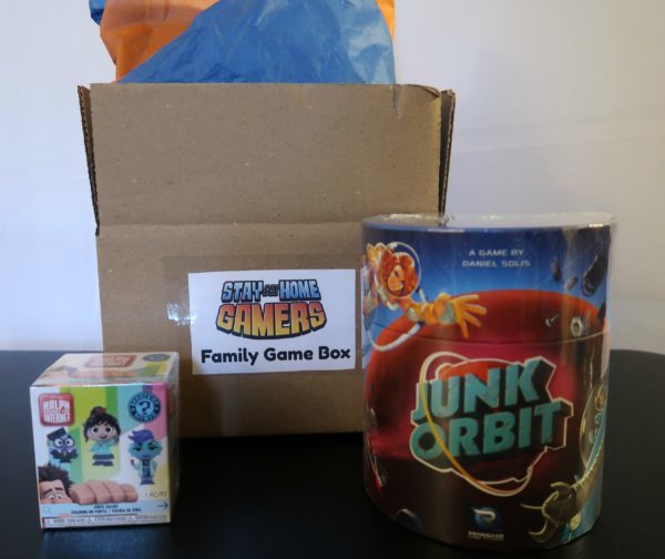 Family Board Game Subscription box with Junk Orbit and a Funko Mystery Mini