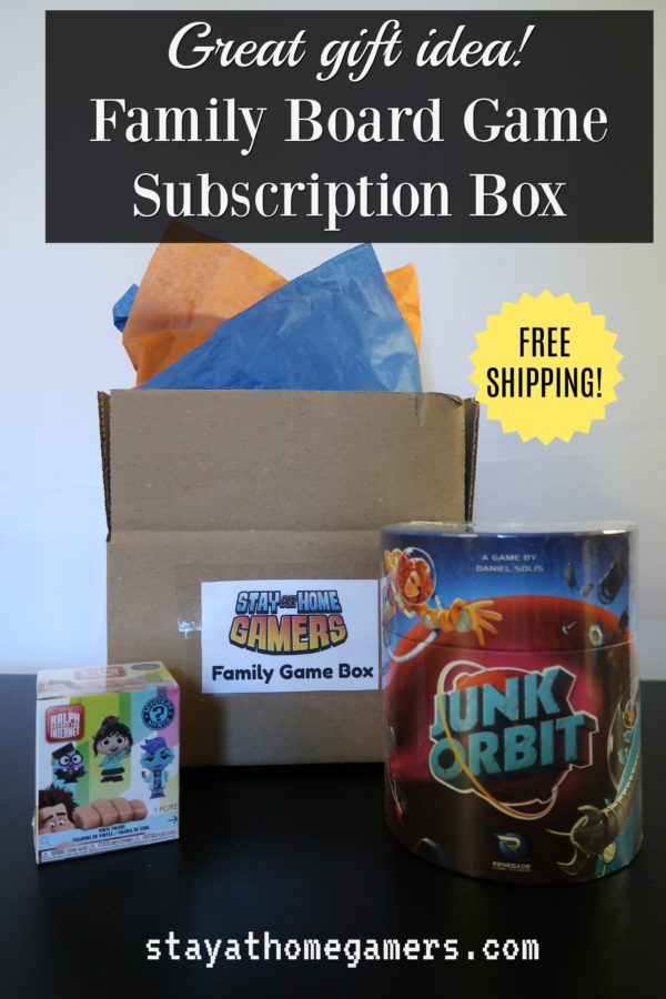 Family board game subscription box