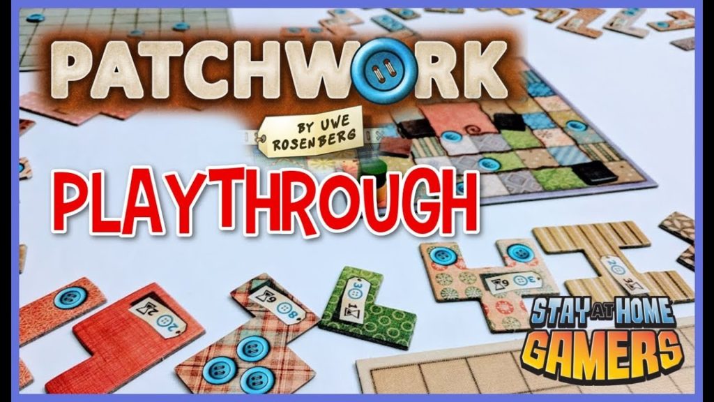 Patchwork Board Game Playthrough [2 Player Game] StayAtHome Gamers